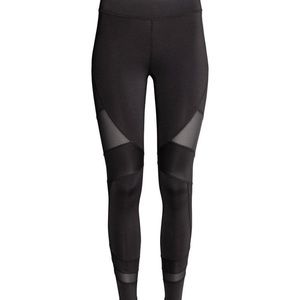 black athletic leggings